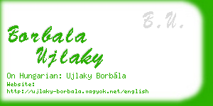 borbala ujlaky business card