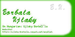 borbala ujlaky business card